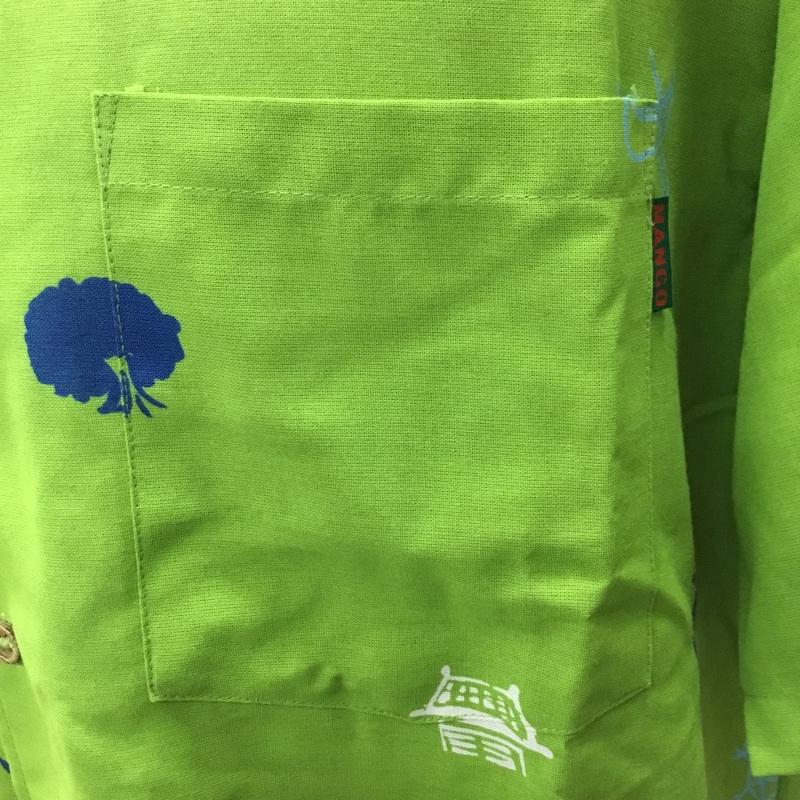 マンゴ MANGO シャツ、ブラウス 半袖 M  黄緑 / イエローグリーン /  メンズ USED 古着 中古 10108695