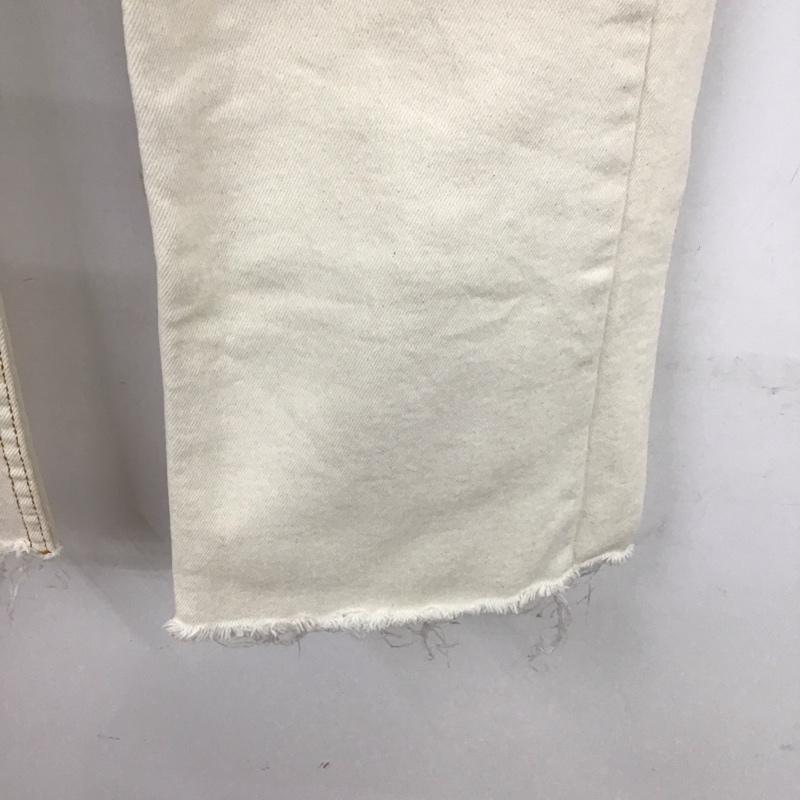 ザラ ZARA パンツ デニム、ジーンズ 34 無地 白 / ホワイト /  レディース USED 古着 中古 10129578