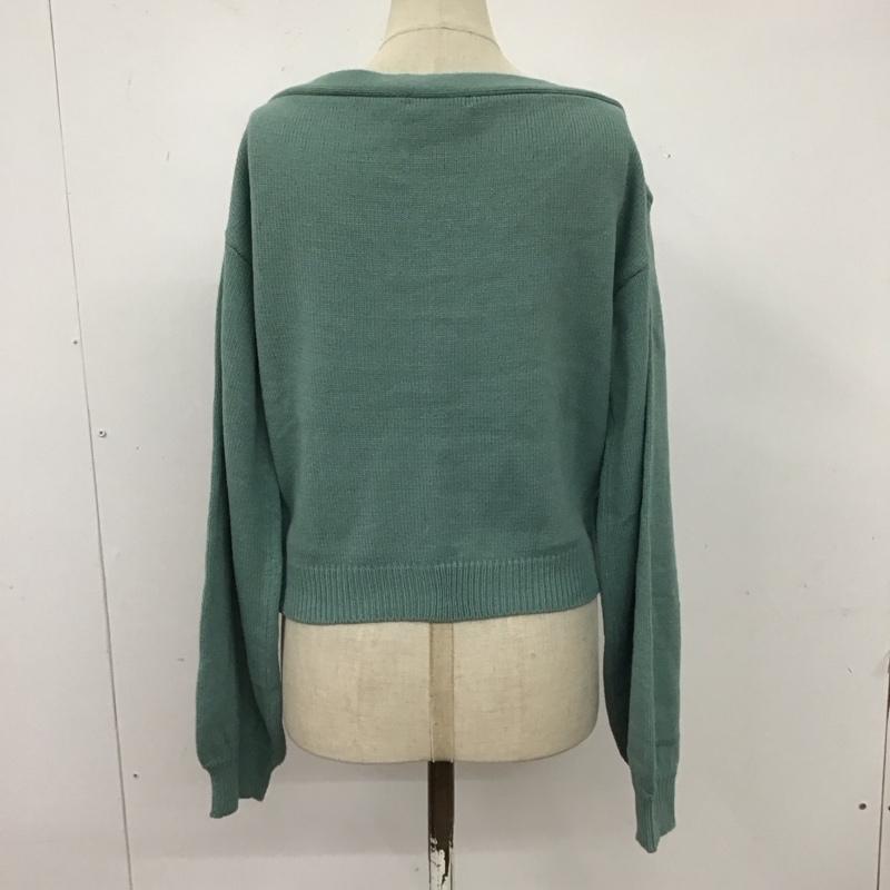 ムルーア MURUA カーディガン 長袖 Vネック レース FREE 無地 緑 / グリーン /  レディース USED 古着 中古 10116755