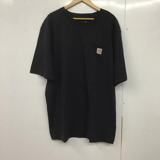 カーハート Carhartt Tシャツ 半袖 半袖カットソー プリントTシャツ クルーネックカットソー L ロゴ、文字 黒 / ブラック /  メンズ USED 古着 中古 10143245
