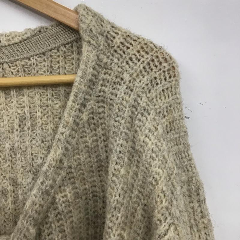 ローリーズファーム LOWRYS FARM カーディガン 長袖 ニット FREE 無地 ベージュ / ベージュ /  レディース USED 古着 中古 10137395