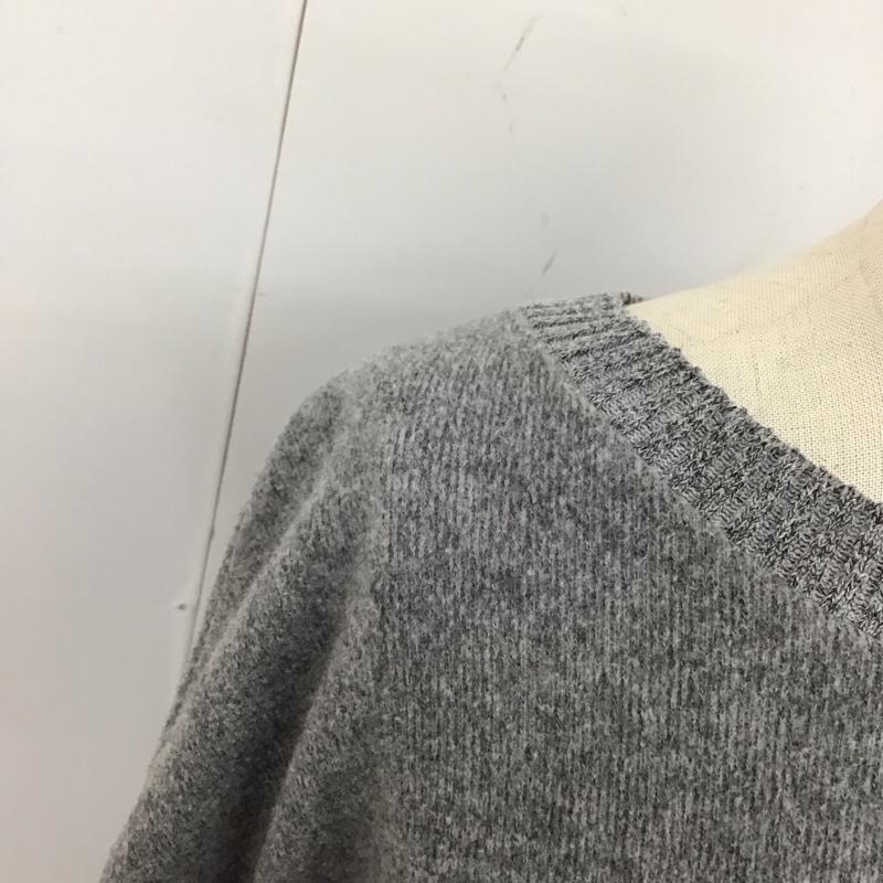 ザラ ZARA ニット、セーター 長袖 長袖ニットカットソー ニット セーター クルーネックニット M 無地 灰 / グレー /  メンズ USED 古着 中古 10120935