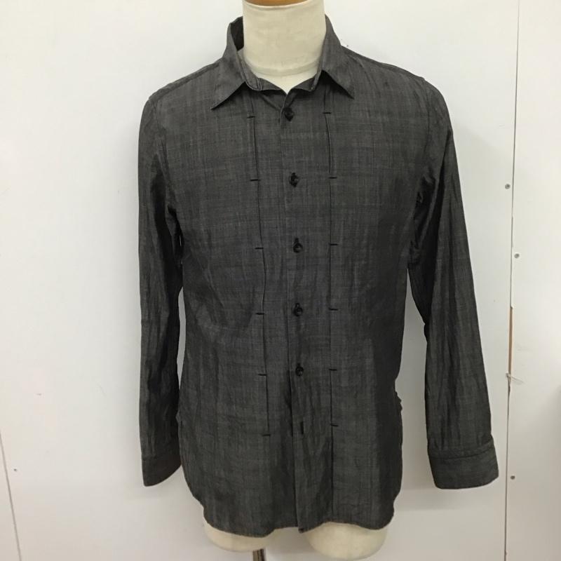 バデル VADEL シャツ、ブラウス 長袖 長袖シャツ 無地シャツ カラーシャツ 46 無地 灰 / グレー /  メンズ USED 古着 中古 10125309
