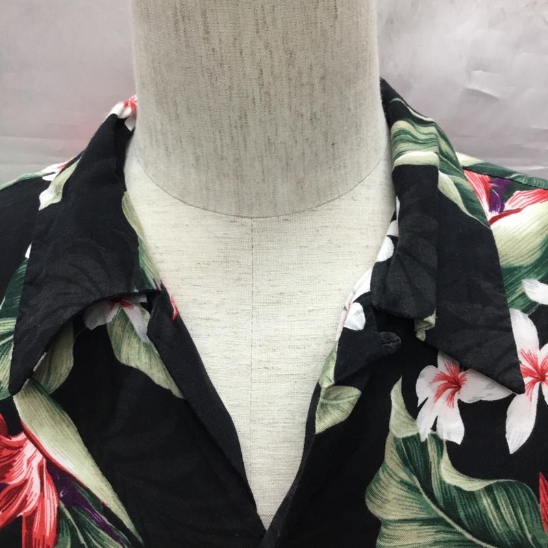 古着 USED シャツ、ブラウス 半袖 Hawaiian ALOHA TROPICAL アロハシャツ 4773-20285 LL 花柄 黒 / ブラック /  メンズ USED 古着 中古 10109638