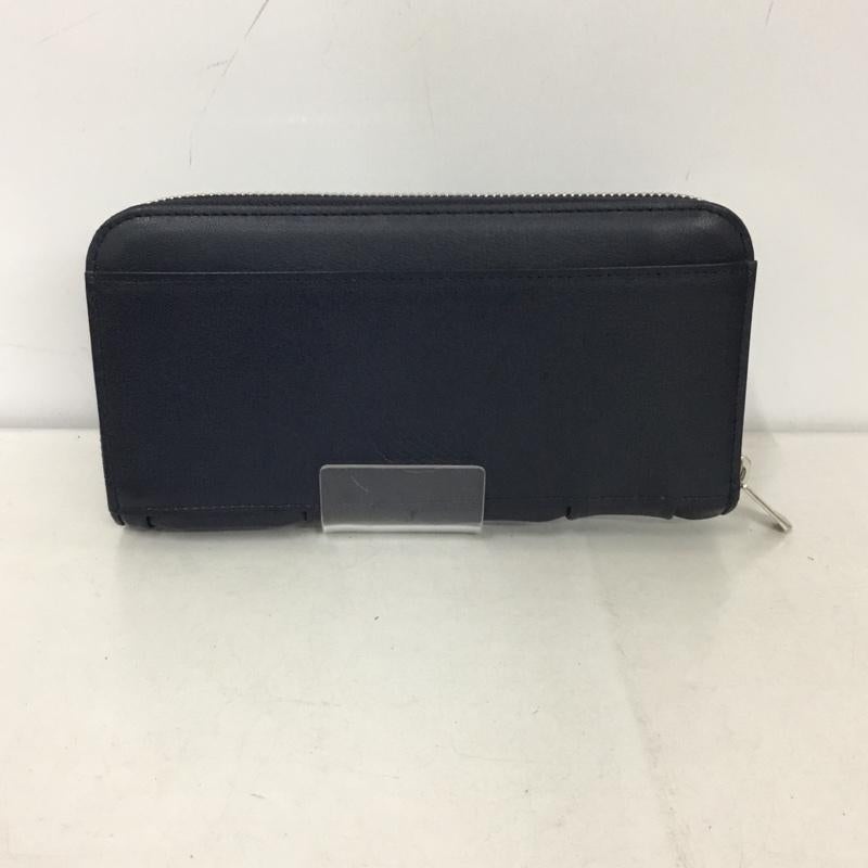 キャリーネスト CARRYNEST 財布 長財布 ラウンドファスナー レザー 箱有 無地 紺 / ネイビー /  メンズ USED 古着 中古 10146046
