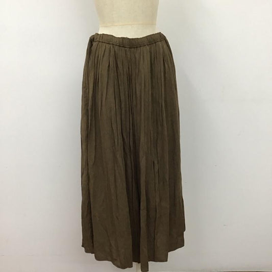 ニコアンド niko and... スカート ロングスカート ロングスカート フレアスカート カジュアルスカート 3 無地 茶 / ブラウン /  レディース USED 古着 中古 10122540
