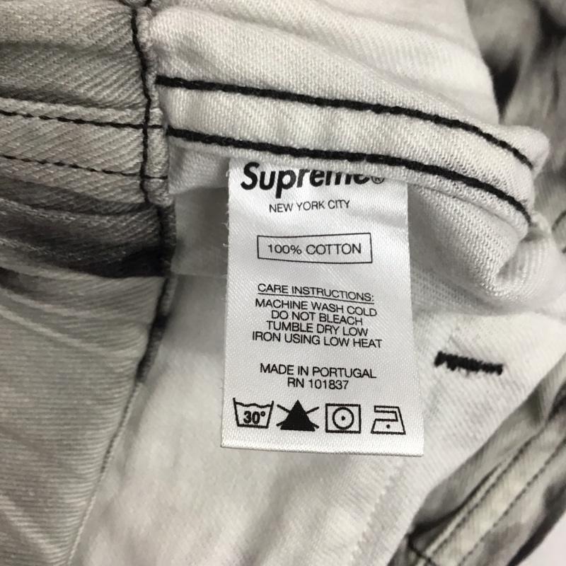 シュプリーム Supreme パンツ ワークパンツ、ペインターパンツ 20SS LibertyFloralBeltedPant タイダイパンツ ワイドパンツ M 総柄 白 / ホワイト / X 黒 / ブラック /  メンズ USED 古着 中古 10124313