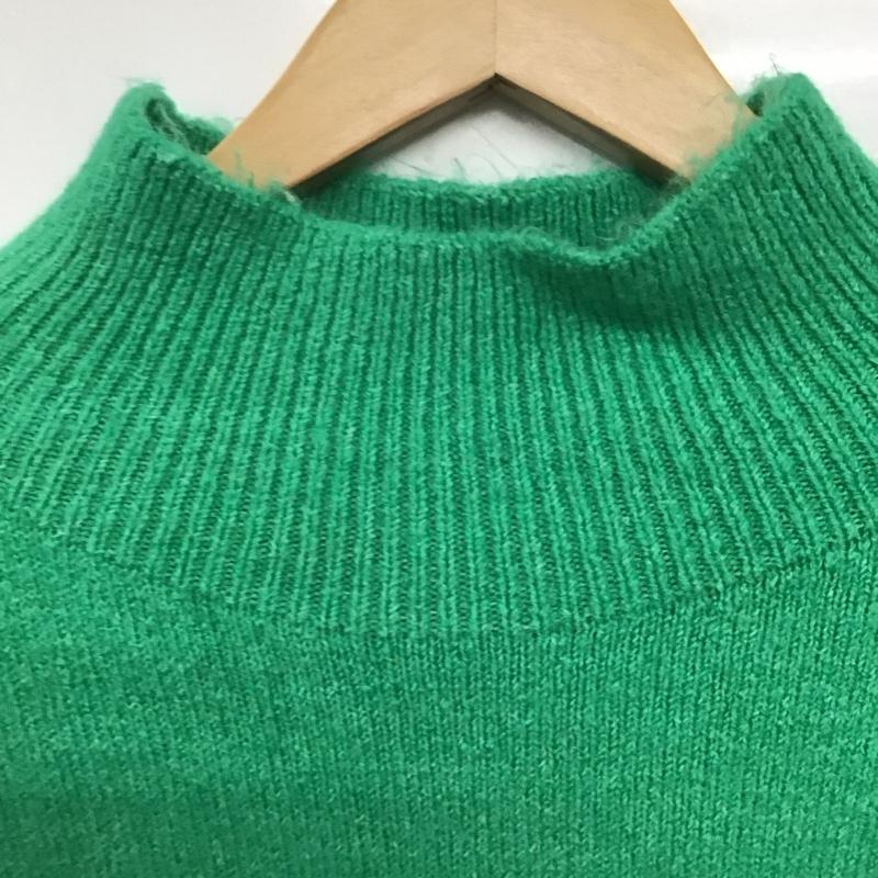 ジーナシス JEANASIS ニット、セーター 長袖 js063857mc 5Gカラーストレッチハイネックプルオーバー FREE 無地 緑 / グリーン /  レディース USED 古着 中古 10142739