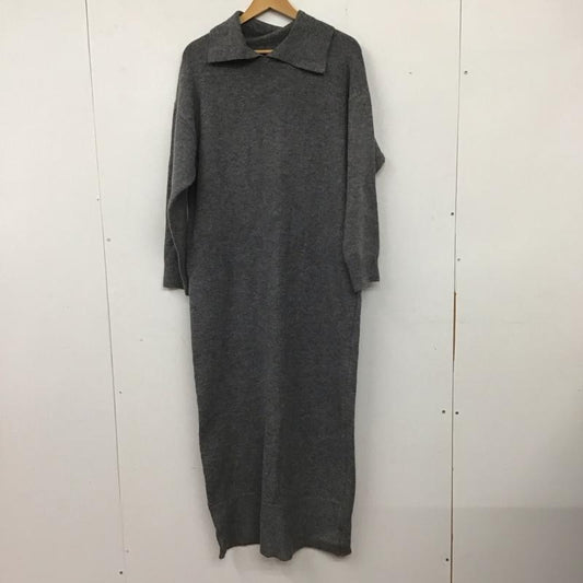 セレクトモカ select MOCA ワンピース ロングスカート 30001659 ポロニットロングワンピース L 無地 灰 / グレー /  レディース USED 古着 中古 10137457