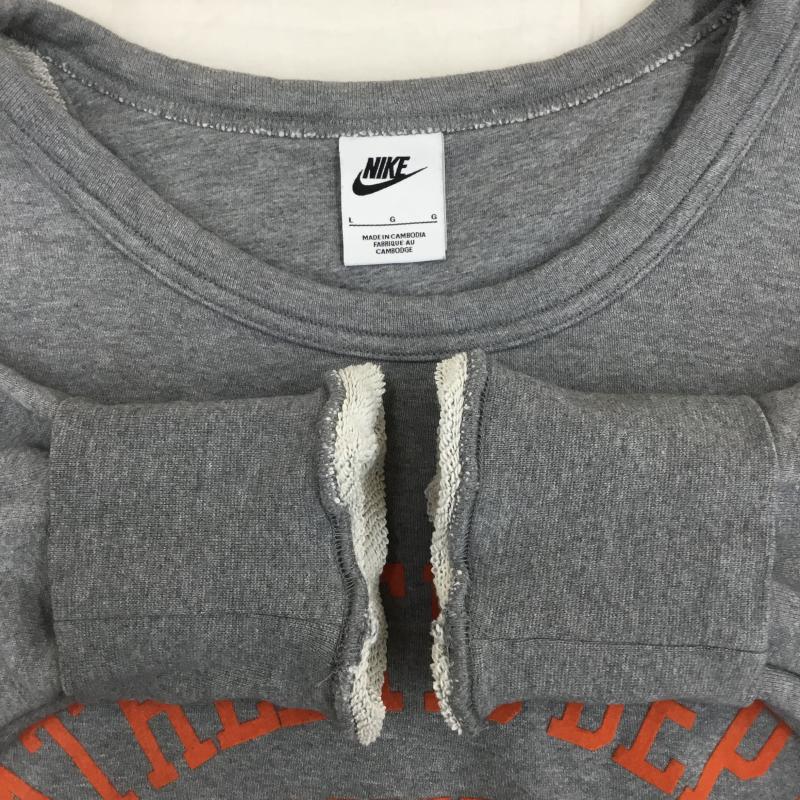 ナイキ NIKE トレーナー 長袖 DX0026-091 L ロゴ、文字 灰 / グレー /  メンズ USED 古着 中古 10141444