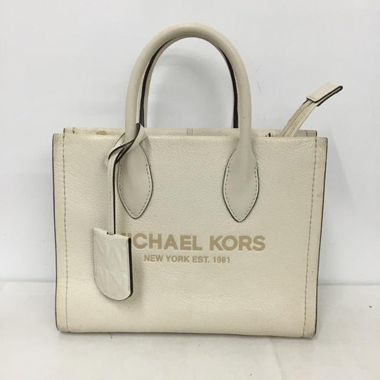 マイケルコース MICHAEL KORS ハンドバッグ ハンドバッグ 35S2G7ZC5L ロゴ、文字 アイボリー / アイボリー /  レディース USED 古着 中古 10138868