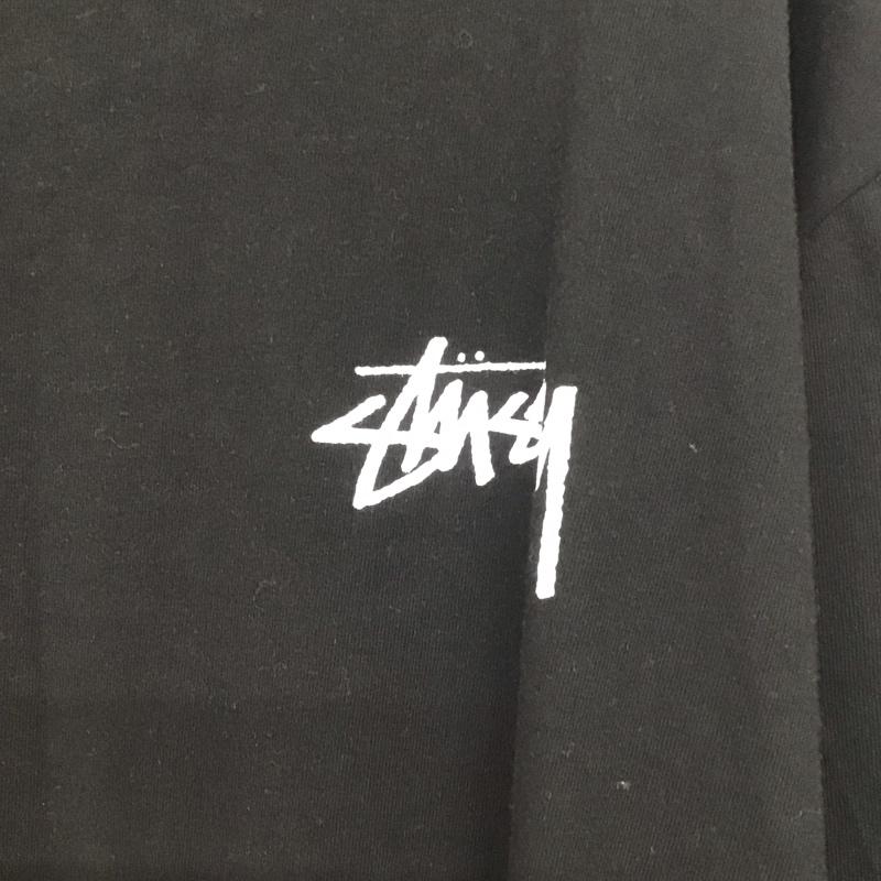 ステューシー STUSSY Tシャツ 半袖 半袖カットソー プリントTシャツ クルーネックカットソー XL ロゴ、文字 黒 / ブラック /  メンズ USED 古着 中古 10133224
