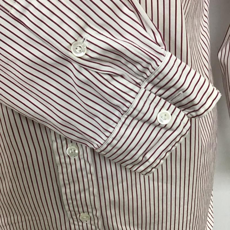 ラルフローレン RALPHLAUREN シャツ、ブラウス 長袖 長袖シャツ カラーシャツ ポケットシャツ 長袖カットソー ストライプシャツ L ストライプ 白 / ホワイト / X 赤 / レッド /  メンズ USED 古着 中古 10112806
