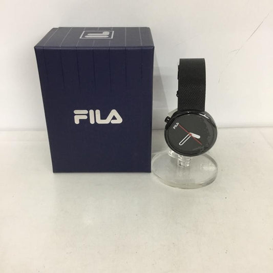 フィラ FILA 腕時計 アナログ（クォーツ式） 38-161 箱有 ロゴ、文字 黒 / ブラック /  レディース USED 古着 中古 10134941