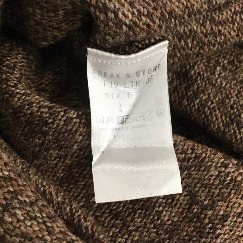 フリークスストア FREAK S STORE ニット、セーター 長袖 F19-LTK-35 ハイネック ラグランスリーブ FREE 無地 茶 / ブラウン /  レディース USED 古着 中古 10146599