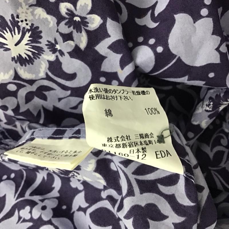 バーバリーロンドン Burberry London シャツ、ブラウス 半袖 半袖シャツ プリントシャツ ポケットシャツ LL プリント 紺 / ネイビー /  メンズ USED 古着 中古 10141220