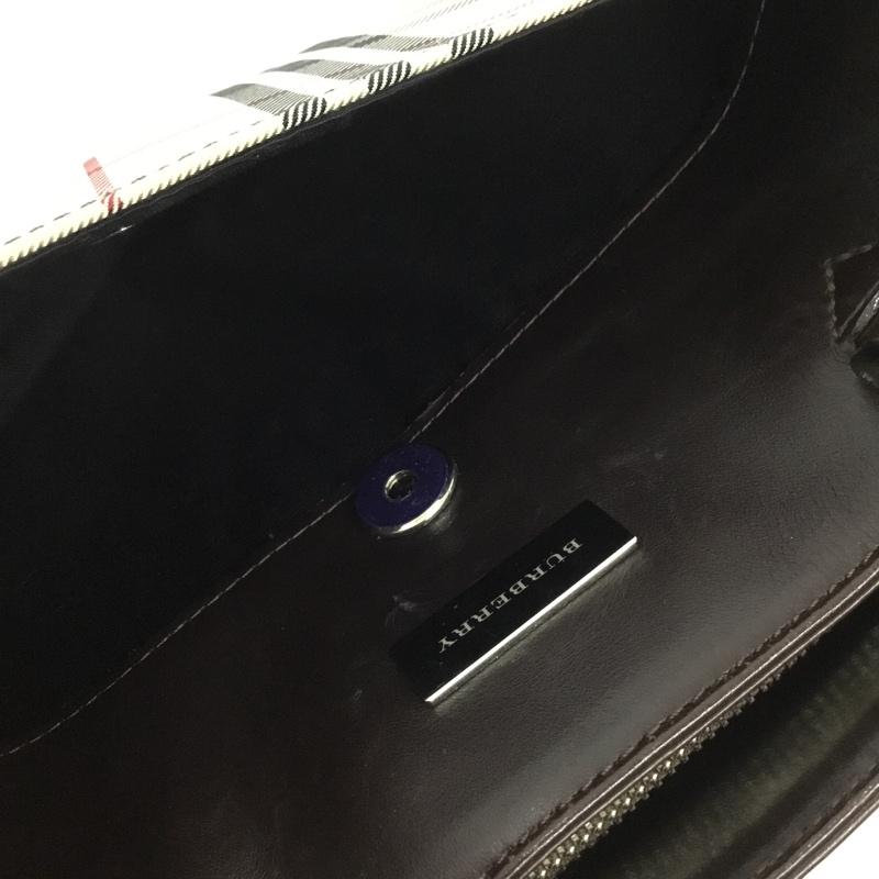 バーバリー BURBERRY ハンドバッグ ハンドバッグ ノバチェック チェック ベージュ / ベージュ / X ダークブラウン / ダークブラウン /  レディース USED 古着 中古 10145489