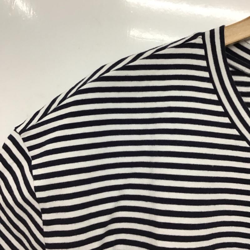 ギャップ GAP Tシャツ 半袖 半袖カットソー プリントTシャツ クルーネックカットソー M ボーダー柄 X プリント 白 / ホワイト / X 紺 / ネイビー /  メンズ USED 古着 中古 10148054