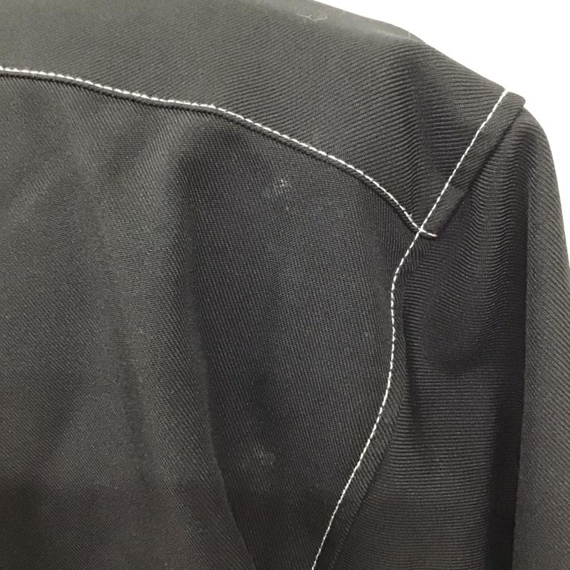 センスオブプレイス SENSEOFPLACE シャツ、ブラウス 長袖 aa04-13a001 バンドカラーステッチアウトシャツ 長袖シャツ ノーカラーシャツ L 無地 黒 / ブラック /  メンズ USED 古着 中古 10114498