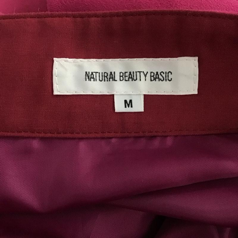 ナチュラルビューティーベーシック NATURAL BEAUTY BASIC スカート ひざ丈スカート M 無地 桃 / ピンク /  レディース USED 古着 中古 10150837