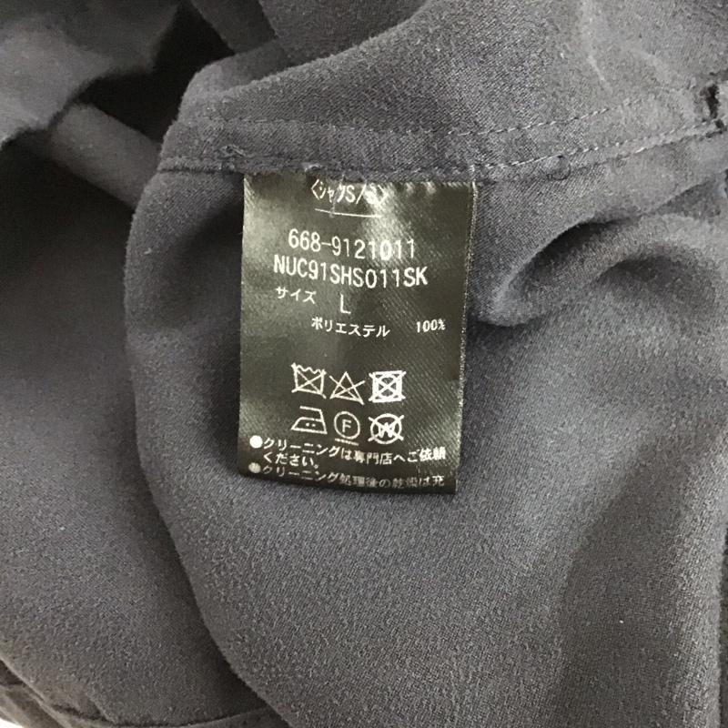 ナノユニバース nano・universe シャツ、ブラウス 半袖 L 無地 紺 / ネイビー /  メンズ USED 古着 中古 10128340