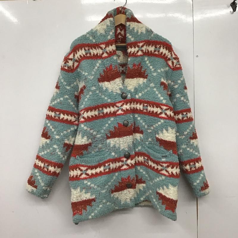 ビラボン BILLABONG カーディガン 長袖 長袖カーディガン コンチョ アウター L 総柄 マルチカラー / マルチカラー /  メンズ USED 古着 中古 10145706