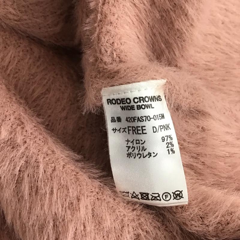 ロデオクラウンズワイドボウル RODEO CROWNS WIDE BOWL ニット、セーター 長袖 420FAS70-015M WOOKEYシャギーニットトップス FREE ロゴ、文字 桃 / ピンク /  レディース USED 古着 中古 10144146