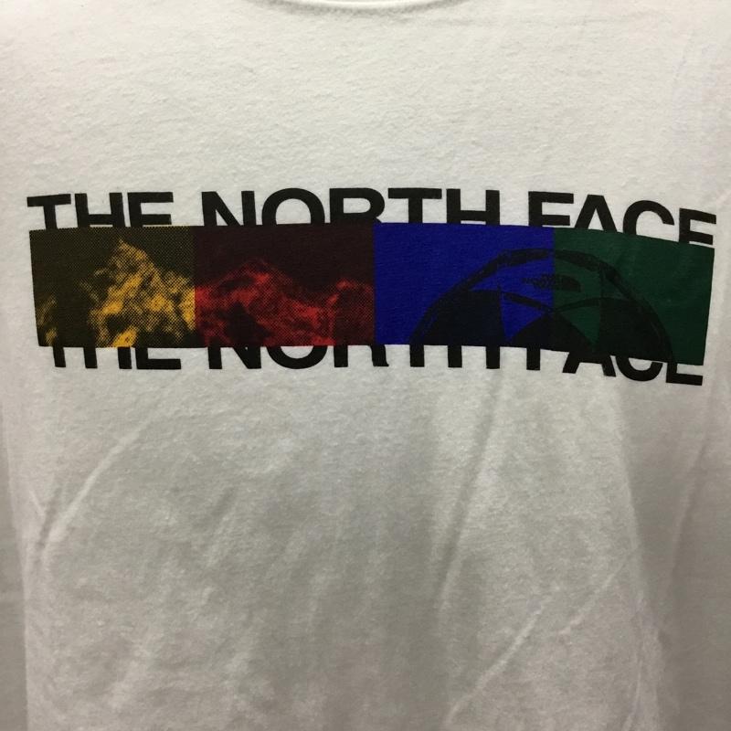 ザノースフェイス THE NORTH FACE Tシャツ 半袖 半袖カットソー プリントTシャツ クルーネックカットソー XL プリント 白 / ホワイト /  メンズ USED 古着 中古 10116692