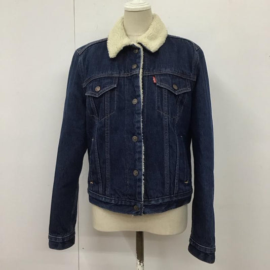 リーバイス Levi s ジャケット、上着 ジャケット、ブレザー PC9-36136-0001 デニムジャケット 裏ボア ジージャン S ロゴ、文字 インディゴ / インディゴ /  レディース USED 古着 中古 10109652