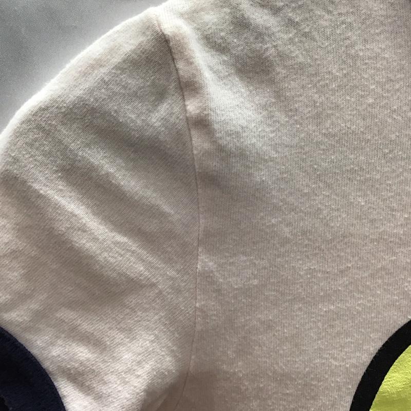 ビームスミニ BEAMSMINI Tシャツ 半袖 130cm リンガーTシャツ キッズ 130cm ロゴ、文字 桃 / ピンク / X 紺 / ネイビー /  ボーイズ USED 古着 中古 10116916