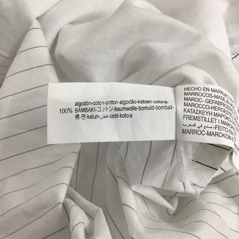 ザラ ZARA カットソー 半袖 S 無地 X ストライプ 白 / ホワイト /  レディース USED 古着 中古 10140395
