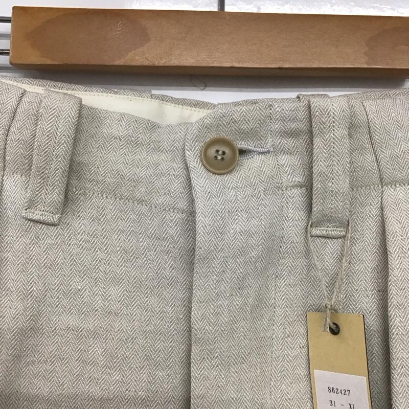 ハバーザック HAVERSACK パンツ スラックス スラックスパンツ ワイドパンツ センタータックパンツ XL 無地 ベージュ / ベージュ /  メンズ USED 古着 中古 10142373