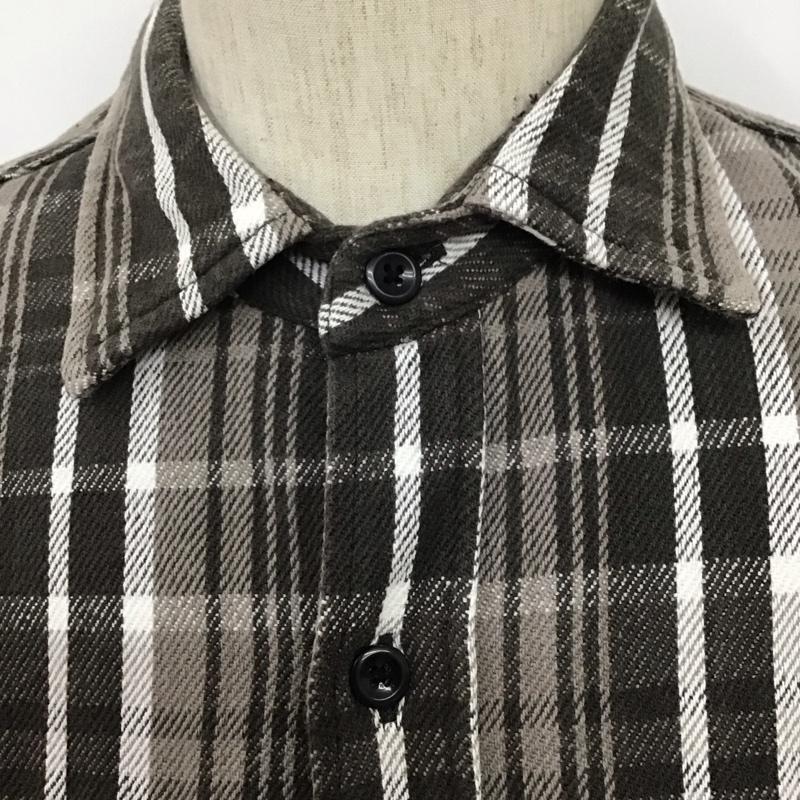アヴィレックス AVIREX シャツ、ブラウス 長袖 長袖 M チェック 茶 / ブラウン /  メンズ USED 古着 中古 10109308