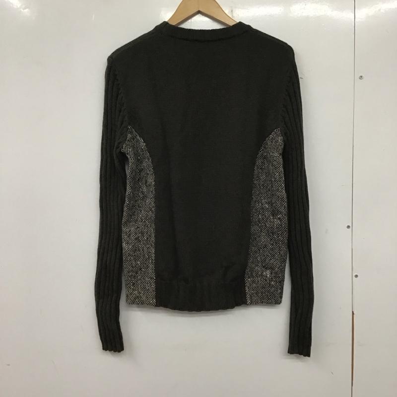 ヒューゴボス HUGO BOSS ニット、セーター 長袖 長袖ニットカットソー クルーネック セーター 無地 カーキ / カーキ /  メンズ USED 古着 中古 10137482