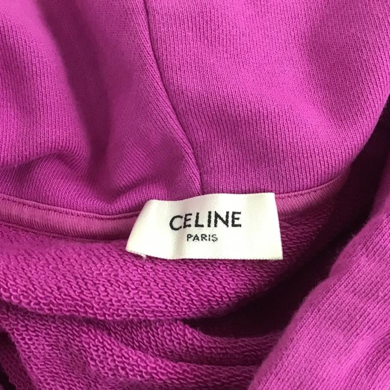 セリーヌ CELINE パーカー 長袖 2y321052h 21SS CLASSICLOGOLOOSESWEATSHIRT エディスリマン パーカー L ロゴ、文字 桃 / ピンク /  メンズ USED 古着 中古 10106204