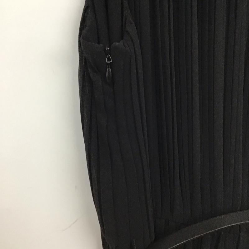 セオリーリュクス theory luxe ワンピース ひざ丈スカート 40 無地 黒 / ブラック /  レディース USED 古着 中古 10129284