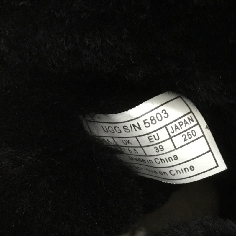アグ UGG ブーツ 一般 5803 BAILEY BUTTON ベイリーボタンムートンブーツ 25cm 25.0cm 無地 黒 / ブラック /  レディース USED 古着 中古 10143925