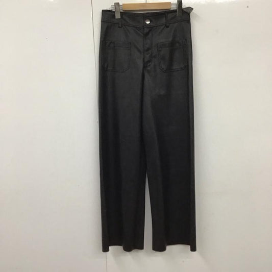 ザラ ZARA ボトムス ボトムス フェイクレザーパンツ 38 無地 黒 / ブラック /  レディース USED 古着 中古 10129271