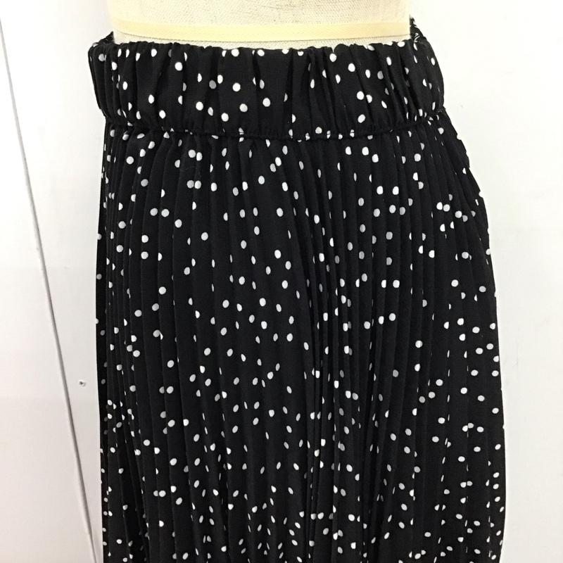 スール soeur7 スカート ロングスカート プリーツスカート 38 ドット 黒 / ブラック / X 白 / ホワイト /  レディース USED 古着 中古 10112945