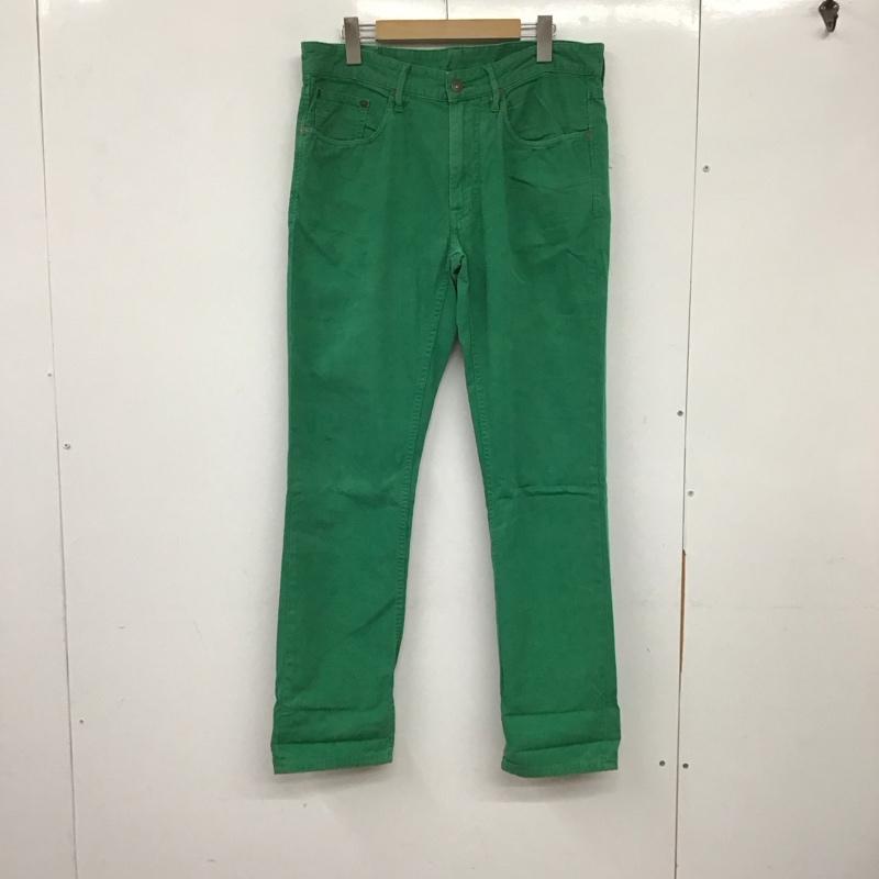 ポロラルフローレン POLO RALPH LAUREN パンツ デニム、ジーンズ デニムパンツ ワイドパンツ カジュアルパンツ 32インチ 無地 緑 / グリーン /  メンズ USED 古着 中古 10136634