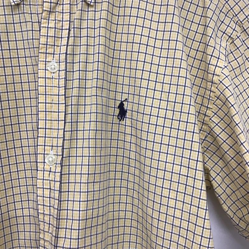 ラルフローレン RALPHLAUREN シャツ、ブラウス 半袖 半袖シャツ チェックシャツ ボタンダウンシャツ XL チェック 黄 / イエロー /  メンズ USED 古着 中古 10141222