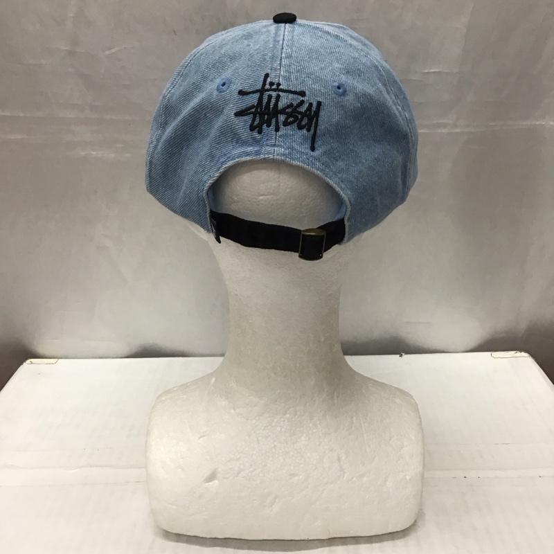 ステューシー STUSSY 帽子 キャップ Vintage S Low Pro Cap Sロゴ 刺繍 水色 / ライトブルー / X 黒 / ブラック /  メンズ USED 古着 中古 10116453