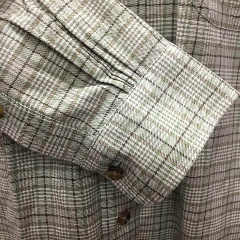 ブルックスブラザーズ BROOKS BROTHERS シャツ、ブラウス 長袖 ボタンダウン M チェック カーキ / カーキ /  メンズ USED 古着 中古 10111366