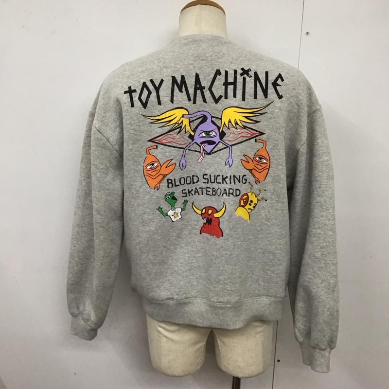 トイ マシーン TOY MACHINE トレーナー 長袖 長袖トレーナー スウェット クルーネック リブスウェットカットソー M ロゴ、文字 灰 / グレー /  メンズ USED 古着 中古 10124269