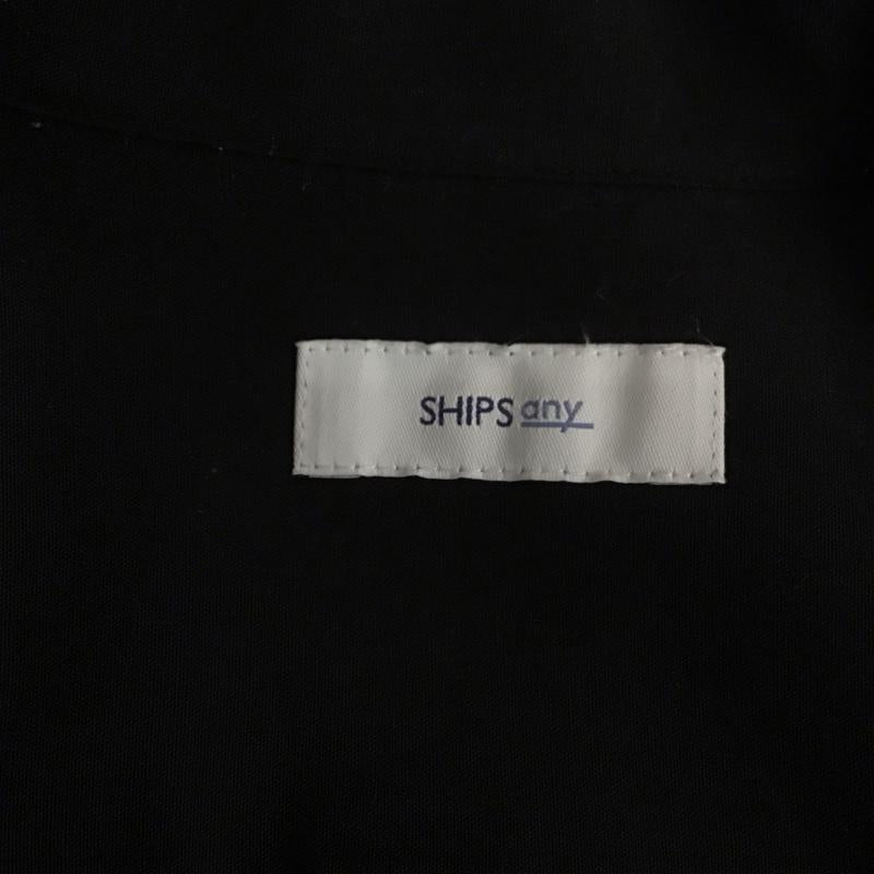 シップス SHIPS シャツ、ブラウス 半袖 711-52-0010 ウォッシャブル オープンカラー レーヨン any XL 無地 黒 / ブラック /  メンズ USED 古着 中古 10112159