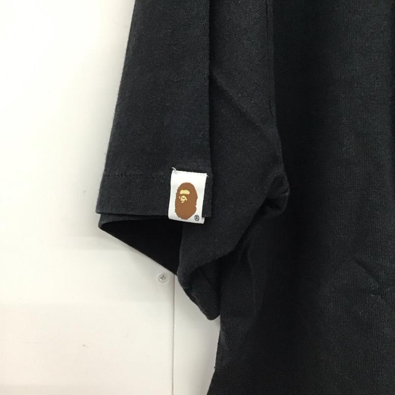 アベイシングエイプ A BATHING APE Tシャツ 半袖 XXL 無地 黒 / ブラック /  メンズ USED 古着 中古 10134966