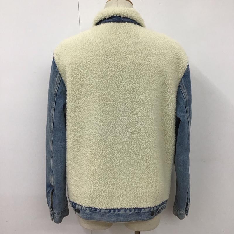 リーバイストラウスアンドコー Levi Strauss & co. ジャケット、上着 ジャケット、ブレザー デニムジャケット Gジャン カジュアルジャケット アウター ボア L 無地 白 / ホワイト / X インディゴ / インディゴ /  メンズ USED 古着 中古 10109768