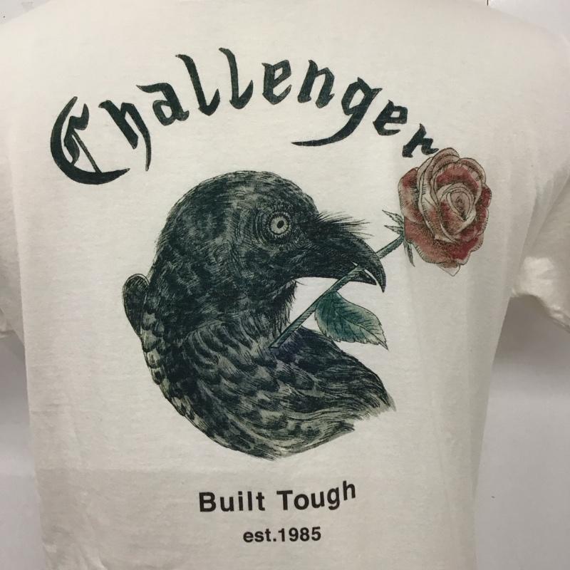 チャレンジャー CHALLENGER Tシャツ 半袖 半袖カットソー 無地Tシャツ クルーネックカットソー S 無地 白 / ホワイト /  メンズ USED 古着 中古 10124469