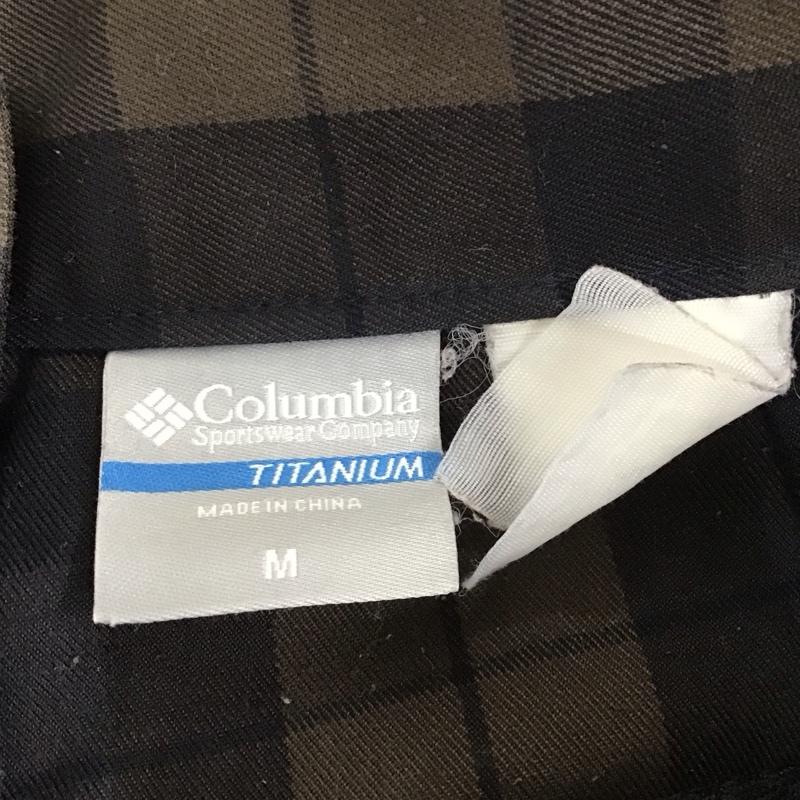 コロンビア Columbia ボトムス ボトムス TITANIUM チェック アウトドアパンツ テーパードパンツ M ロゴ、文字 黒 / ブラック / X 茶 / ブラウン / X 紺 / ネイビー /  レディース USED 古着 中古 10120163