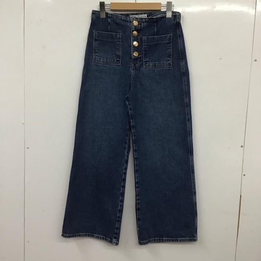 ザラ ZARA パンツ デニム、ジーンズ 36 無地 インディゴ / インディゴ /  レディース USED 古着 中古 10136937